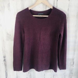 NWOT 41Hawthorn 100% Cashmere Round Neck Sweater Purple Long Sleeve XS